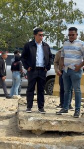 CAASD trabaja en corrección averías provocadas por empresa construye paso a desnivel en la 27 de Febrero